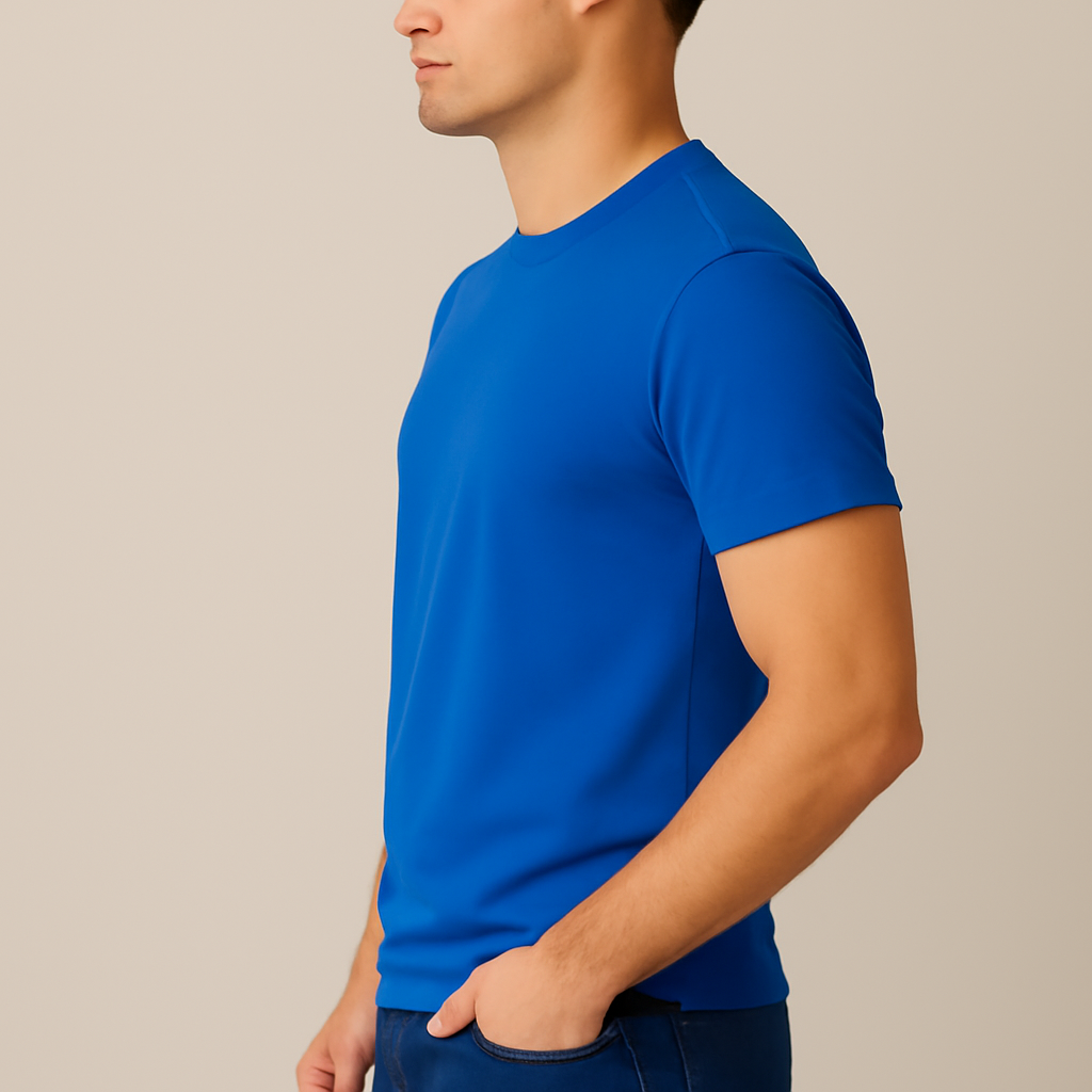 Camiseta Lisa Azul Royal Premium - Imagem 2