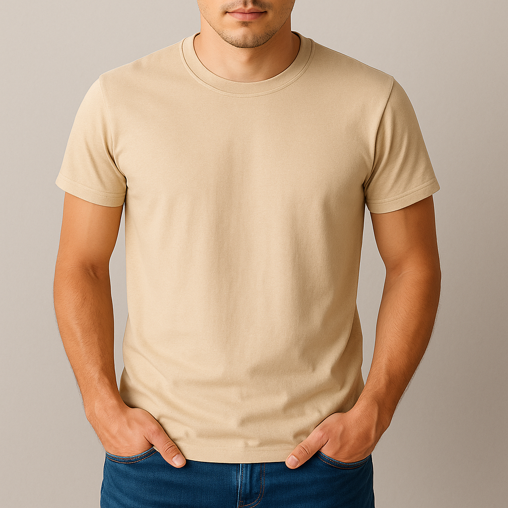 Camiseta Lisa Bege Premium